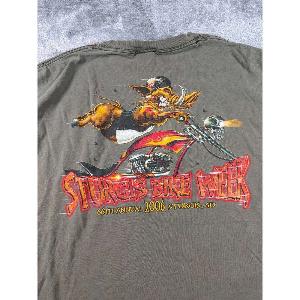 Vtg Sturgis 2006 Bike Week T-Shirt XL Biker Motorcycle Rally Distressed Y2K